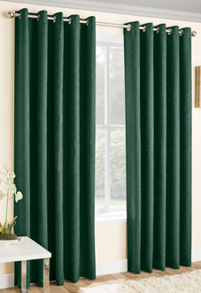Vogue Eyelet, Green - Ready Made Curtains